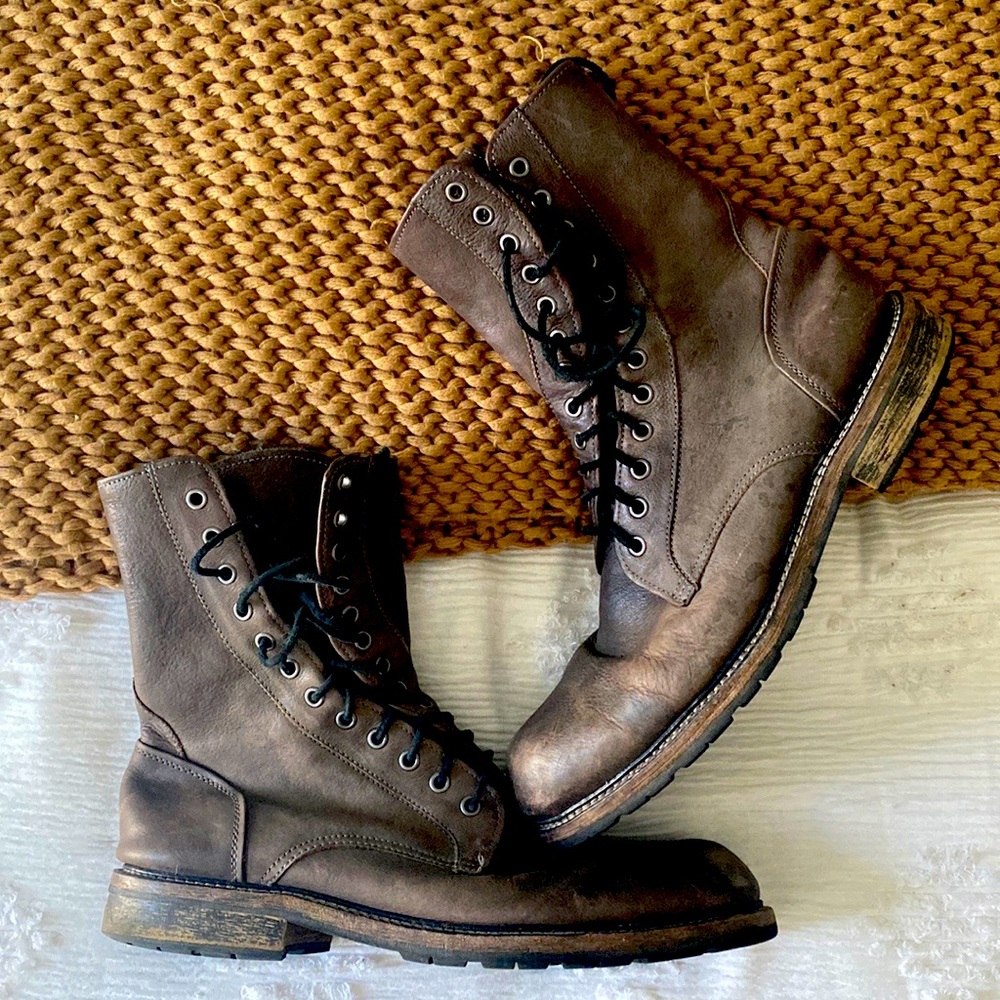 John Varvatos Strummer Twisted Lace Boot Size 11.5
